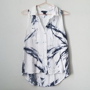 Boho Hi Low Indigo Top